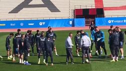 La rifinitura del Napoli per la finale di Supercoppa contro il Bologna