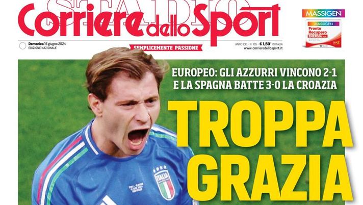 EDICOLA / CdS: Troppa grazia, Italia bella e prima. Bastoni e Barella ribaltano l’Albania - immagine 1
