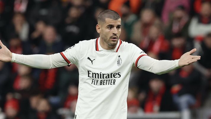 Álvaro Morata AC Milan Bayer Leverkusen-Milan 1-0 Champions League 2024-2025