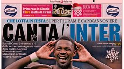 PRIMA PAGINA GAZZETTA DELLO SPORT: “Canta l’Inter”