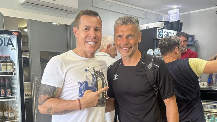 Roma, Taddei incontra Tonetto e ricorda il gol al Real Madrid in Champions - immagine 1