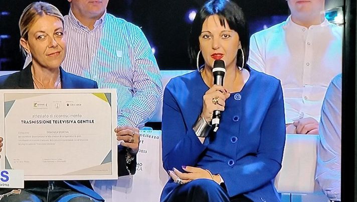 Alla Domenica Sportiva l’attestato di Gentilezza nello sport - immagine 1