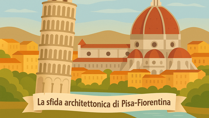 La sfida architettonica di Pisa-Fiorentina: Torre Pendente vs Cupola del Brunelleschi La sfida architettonica di Pisa-Fiorentina: Torre Pendente vs Cupola del Brunelleschi - immagine 1