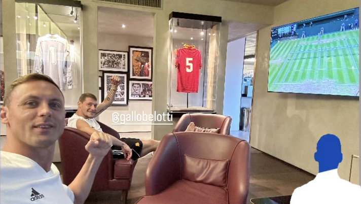 Roma, Belotti e Matic seguono Wimbledon da Trigoria: che tifo per Djokovic - immagine 1