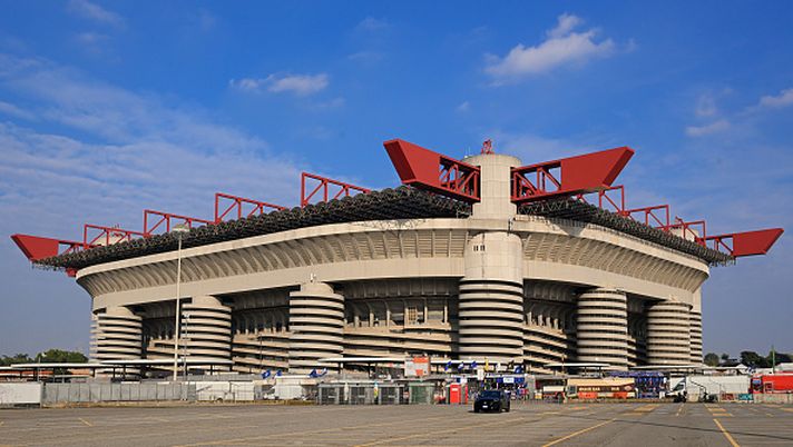 MILAN, ITALY - SEPTEMBER 30: General view of the stadium ahead of the UEFA Champions League 2025/26 League Phase MD2 match between FC Internazionale Milano and SK Slavia Praha at Stadio Giuseppe Meazza in San Siro on September 30, 2025 in Milan, Italy. (Photo by Mattia Pistoia - Inter/Inter via Getty Images) San Siro