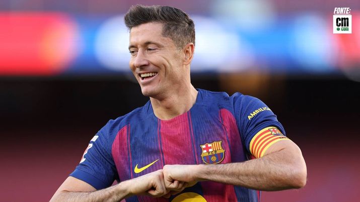 Robert Lewandowski, attaccante del Barcellona, obiettivo di calciomercato del Milan per l'estate 2026