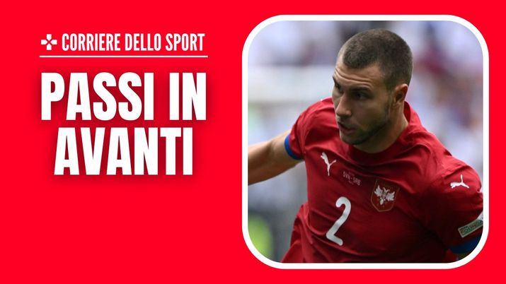 Strahinja Pavlovic (difensore RB Salisburgo), qui con la maglia della Serbia agli Europei 2024, obiettivo di calciomercato del Milan | AC Milan News (Getty Images) Strahinja Pavlovic RB Salisburgo Calciomercato AC Milan