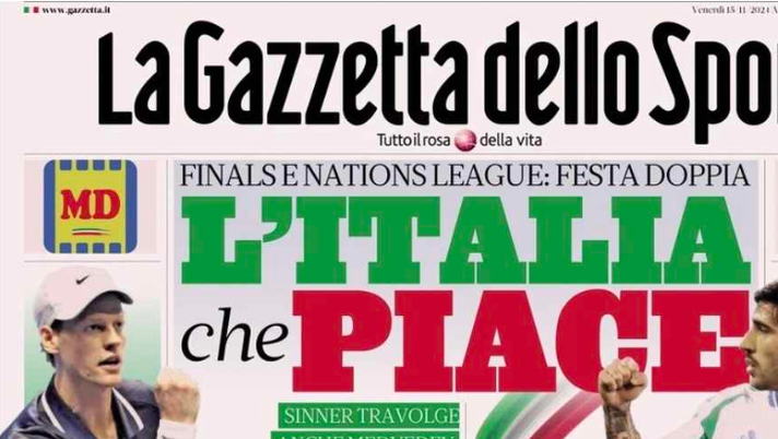 PRIMA PAGINA GAZZETTA DELLO SPORT: “L’Italia che ci piace. Contro il Belgio decide Tonali” PRIMA PAGINA GAZZETTA DELLO SPORT: “L’Italia che ci piace. Contro il Belgio decide Tonali” - immagine 1
