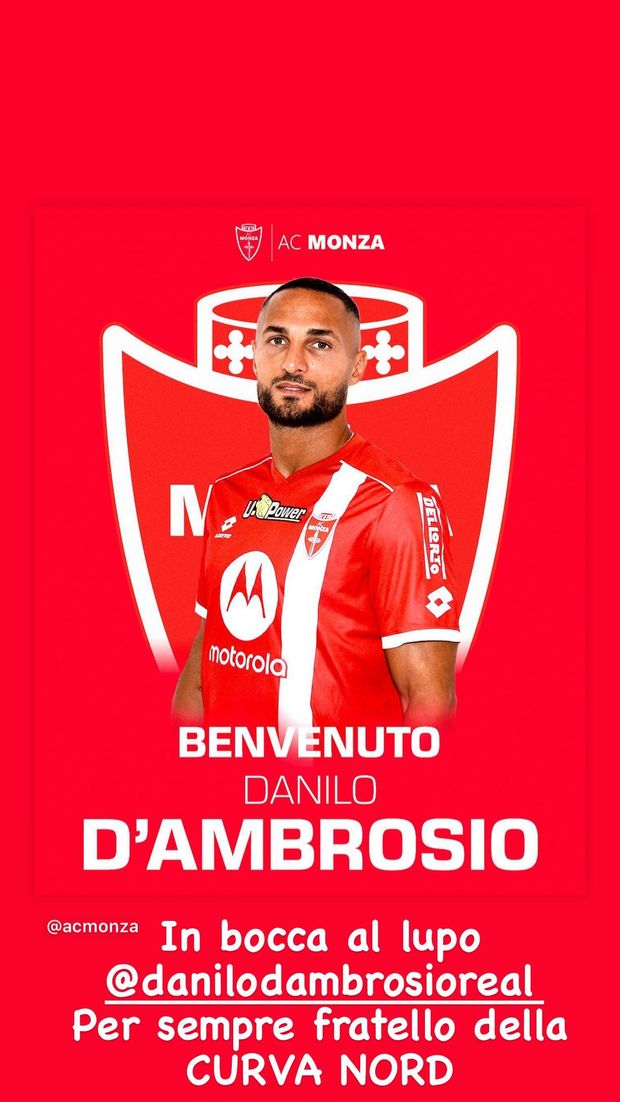 D’Ambrosio ufficiale al Monza, il saluto della Curva Nord- immagine 2