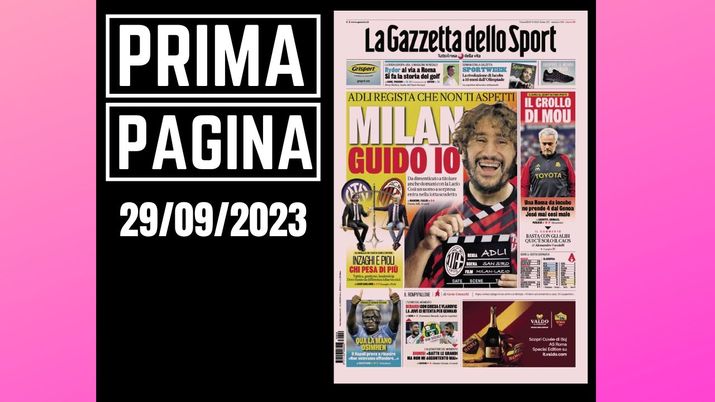 Prima pagina Gazzetta dello Sport: 'Milan guido io'