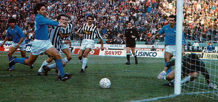 Il gol del definitivo 2-2 di Corradini