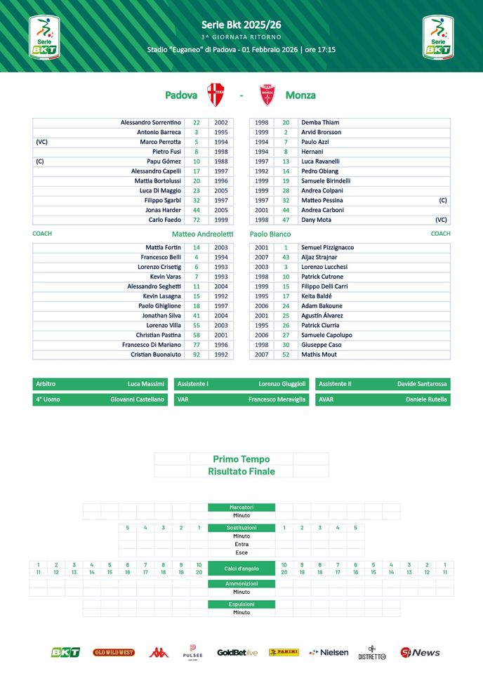 FINALE | PADOVA-MONZA 1-2 (17′ Bortolussi rig., 45′ Colpani, 88′ Alvarez) - immagine 3