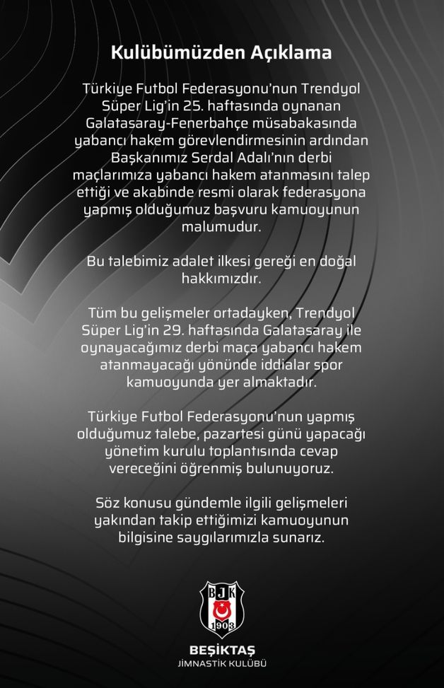 Beşiktaş-Galatasaray, i padroni di casa chiedono un arbitro straniero- immagine 3