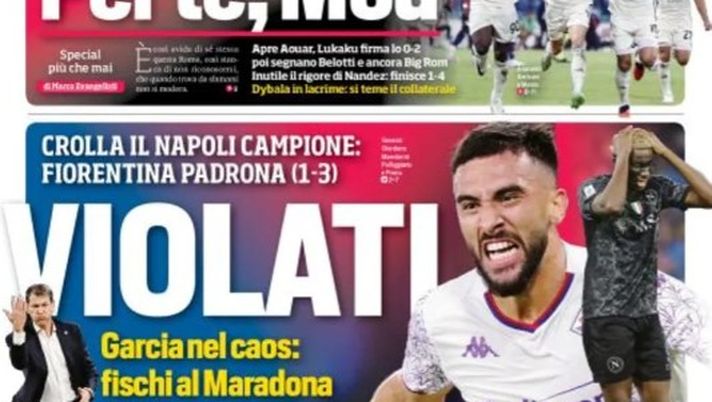 EDICOLA / CdS: “Violati. Crolla il Napoli. Roma, per te Mou” - immagine 1