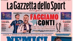 PRIMA PAGINA GAZZETTA DELLO SPORT OGGI: “Conte, l’Inter e un duello scudetto al veleno”