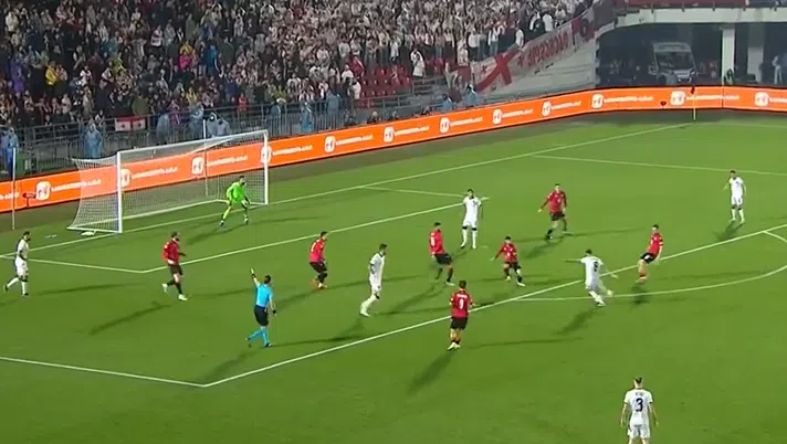 VIDEO / Albania in vantaggio contro la Georgia: segna Asllani, ecco il gol - immagine 1