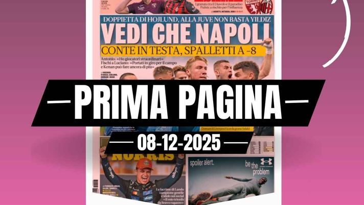 Prima pagina Gazzetta dello Sport: 'Torino-Milan doppio esame'