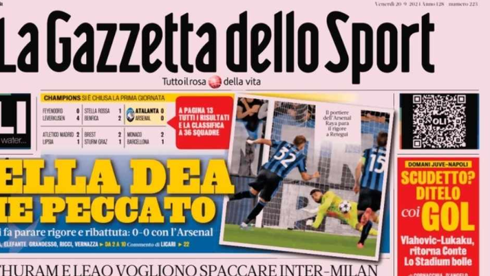PRIMA PAGINA GAZZETTA DELLO SPORT OGGI: “Scudetto? Ditelo coi gol. Vlahovic-Lukaku, Conte torna allo Stadium” - immagine 1