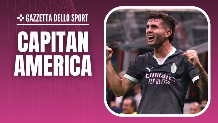 esultanza gol Christian Pulisic AC Milan Milan-Bruges 3-1 Champions League 2024-2025