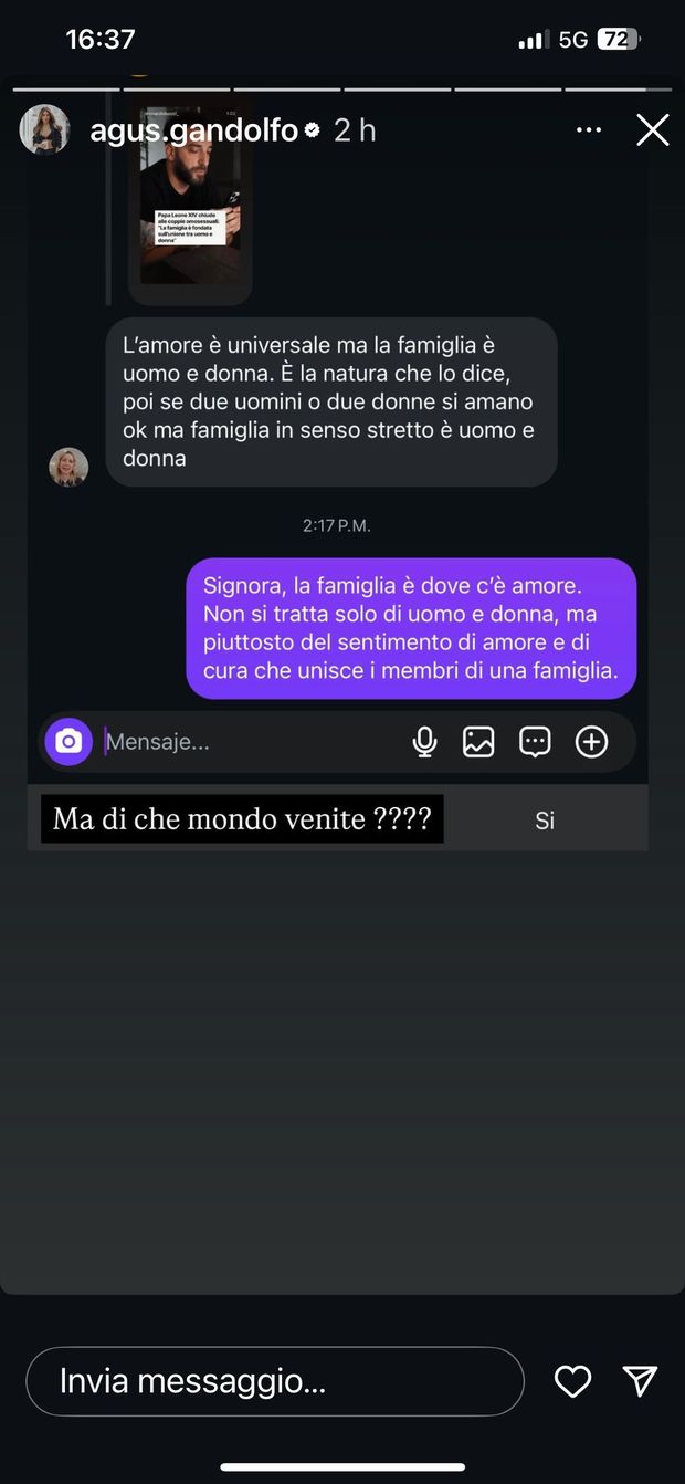 La famiglia è solo tra uomo e donna? Agustina non ci sta, la dura risposta: “Ma in che…”- immagine 3
