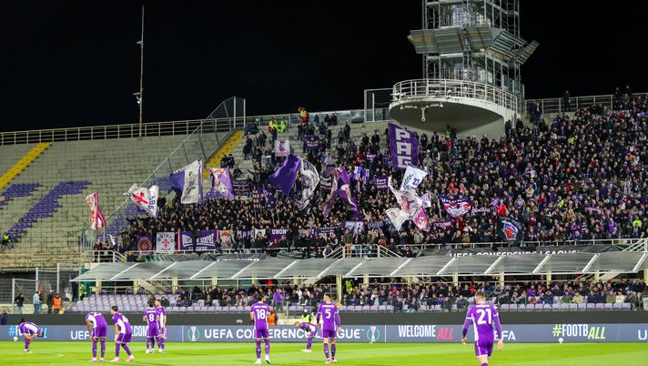 GERMOGLI PH: 2 OTTOBRE 2025 FIRENZE STADIO ARTEMIO FRANCHI CONFERENCE LEAGUE FIORENTINA VS SIGMA OLOMOUC NELLA FOTO Fiorentina, in 500 a San Siro: tra rabbia, attesa e speranza - immagine 1