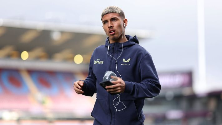 BURNLEY, ENGLAND - APRIL 21: Jeremy Sarmiento of Burnley arrives for the Sky Bet Championship match between Burnley FC and Sheffield United FC at Turf Moor on April 21, 2025 in Burnley, England. (Photo by Alex Livesey/Getty Images) Sarmiento