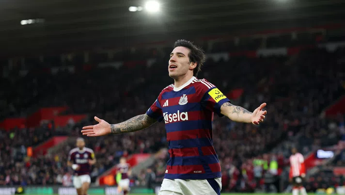 esultanza gol Sandro Tonali Southampton-Newcastle 1-3 Premier League 2024-2025