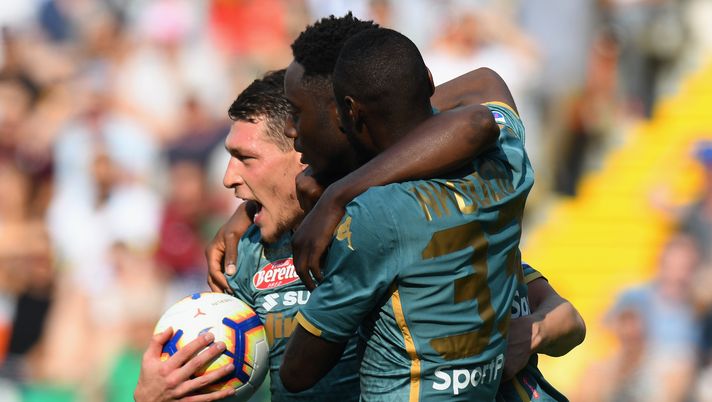 UDINE, ITALY - SEPTEMBER 16: Soualho Meitè of Torino FC celebrates after scoring the 1-1 Udinese-Torino 1-1, il film della partita: “Déjà Vu”- immagine 1