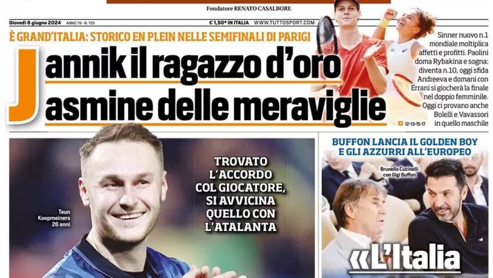 prima pagina tuttosport oggi