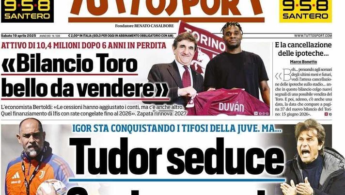 prima pagina tuttosport oggi