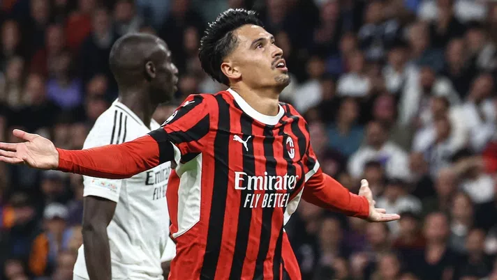 esultanza gol Tijjani Reijnders AC Milan Real Madrid-Milan 1-3 Champions League 2024-2025