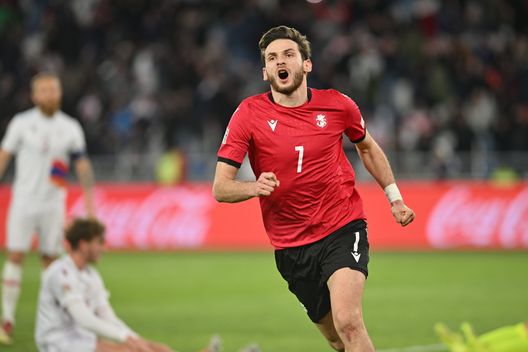 Khvicha Kvaratskhelia, attaccante della Georgia. (Foto di Levan Verdzeuli/Getty Images) Georgia-Spagna, il percorso delle due squadre nel Gruppo E- immagine 2