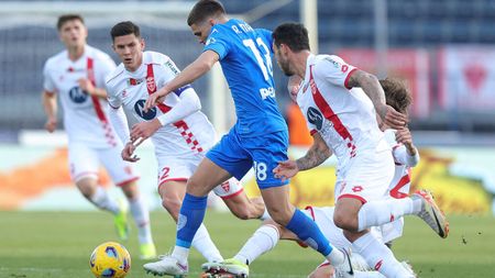 EMPOLI, ITALY - JANUARY 21: Ravzan Gabriel Marin of Empoli FC in action during the Serie A TIM match between Empoli FC and AC Monza - Serie A TIM at Stadio Carlo Castellani on January 21, 2024 in Empoli, Italy. (Photo by Gabriele Maltinti/Getty Images)