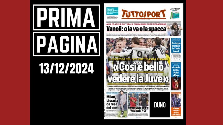 Prima pagina Tuttosport: Milan, tira aria da resa dei conti