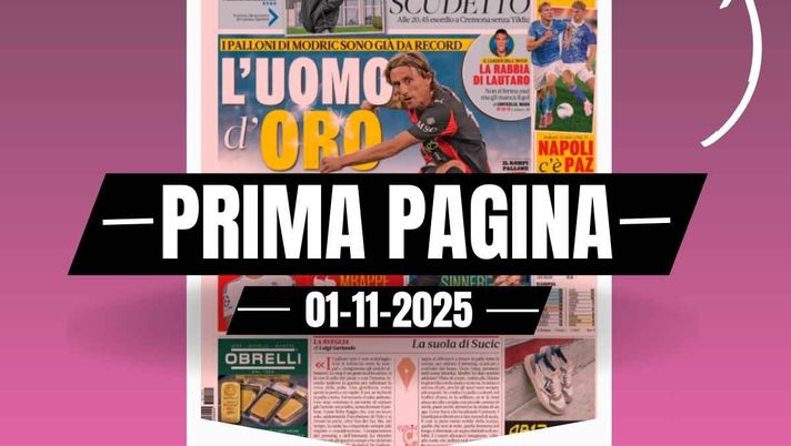 Prima pagina Gazzetta dello Sport: 'Milan i palloni di Modric sono già record' Prima pagina Gazzetta dello Sport: 'Milan i palloni di Modric sono già record'