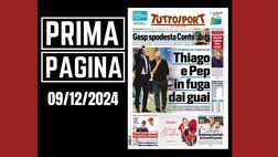 Prima pagina Tuttosport: “Juve-City, Thiago e Pep in fuga dai guai”