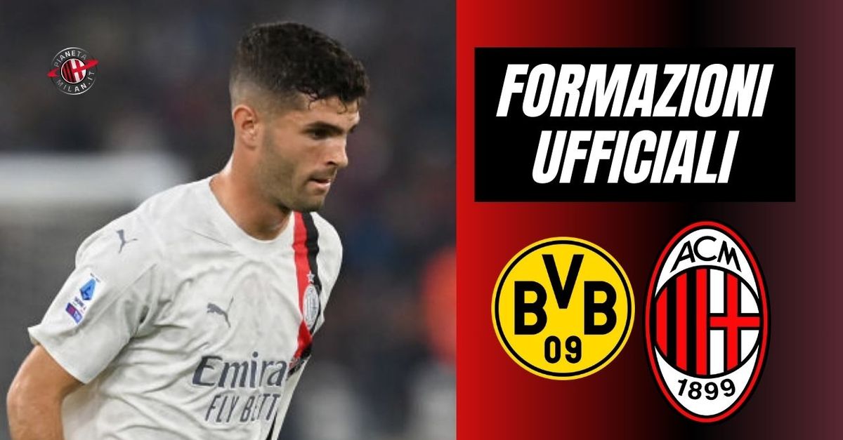 Borussia Dortmund-Milan, le formazioni ufficiali: davanti l’ex Pulisic