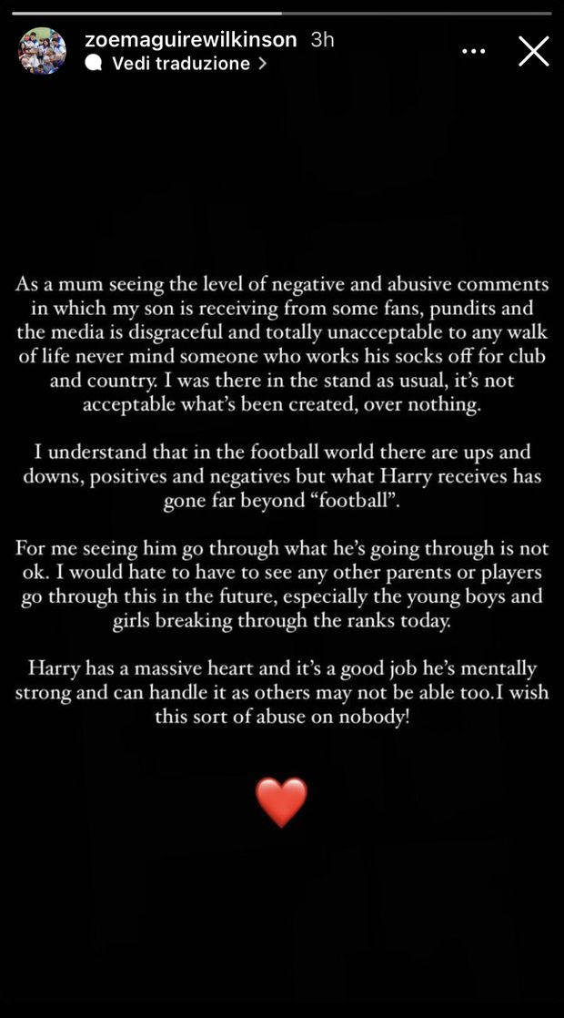 Maguire, anche la mamma sbotta su Instagram: “Non auguro a nessuno questi soprusi”- immagine 2