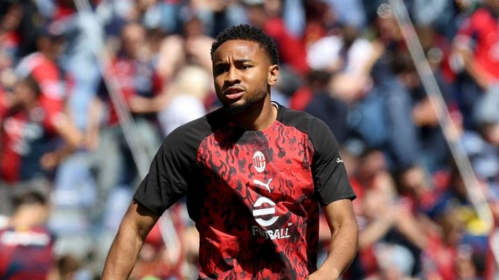 Christopher Nkunku, attaccante AC Milan, qui durante Genoa-Milan 0-1 di Serie A