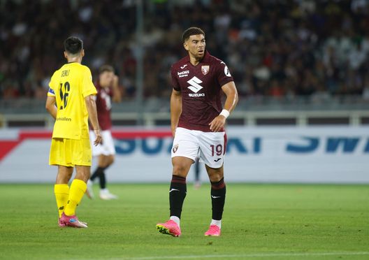 TURIN, ITALY - AUGUST 18: Che Adams of Torino FC in action during the Coppa Italia match between Torino FC and Modena FC at Stadio Olimpico Grande Torino on August 18, 2025 in Turin, Italy. Photo: Nderim Kaceli