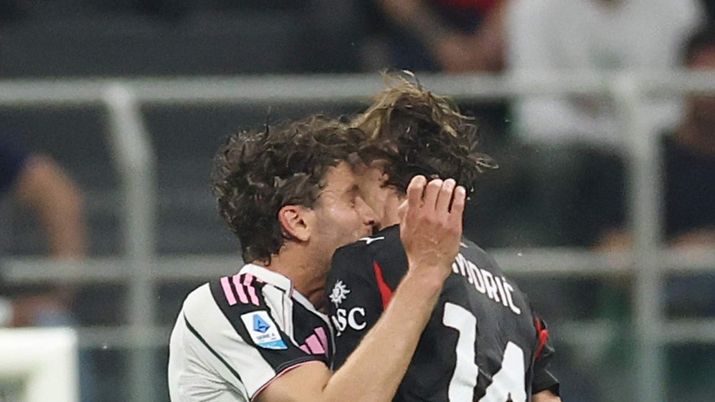 Contrasto Locatelli-Modric Milan-Juventus