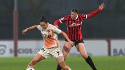 Femminile, Milan-Roma 3-1: non basta Viens, le giallorosse di Spugna restano terze
