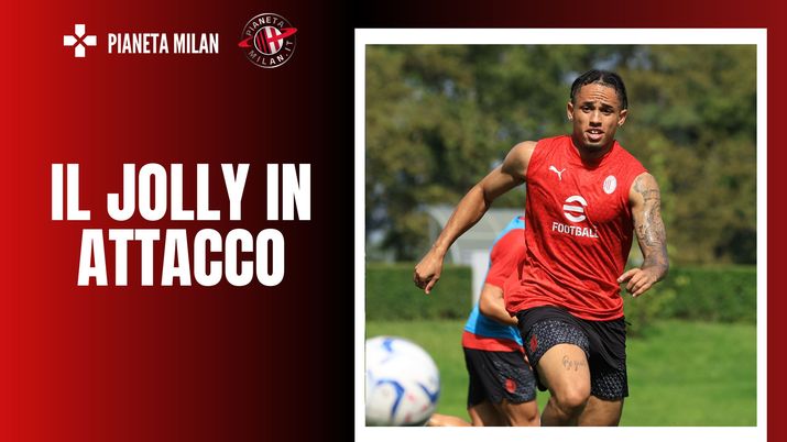 Noah Okafor (attaccante AC Milan) qui durante una seduta di allenamento a Milanello | Milan News (Getty Images) Noah Okafor AC Milan allenamento Milanello