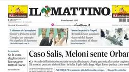 PRIMA PAGINA IL MATTINO OGGI: “Il ritorno del Campione, Sinner a Palazzo Chigi”