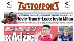 LA PRIMA PAGINA di TUTTOSPORT: “Napoli, Mazzocchi c’è. Ora assalto a Dragusin”