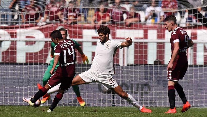 Toro, per vincere a Roma serve spregiudicatezza TURIN, ITALY - SEPTEMBER 25: Iago Falque of Torino scores his second goal (3-1) during the Serie A match between FC Torino and AS Roma at Stadio Olimpico di Torino on September 25, 2016 in Turin, Italy. (Photo by Tullio M. Puglia/Getty Images)