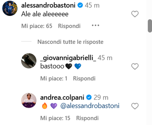 Colpani va alla Fiorentina, Bastoni esulta e lui risponde con un cuore viola- immagine 2