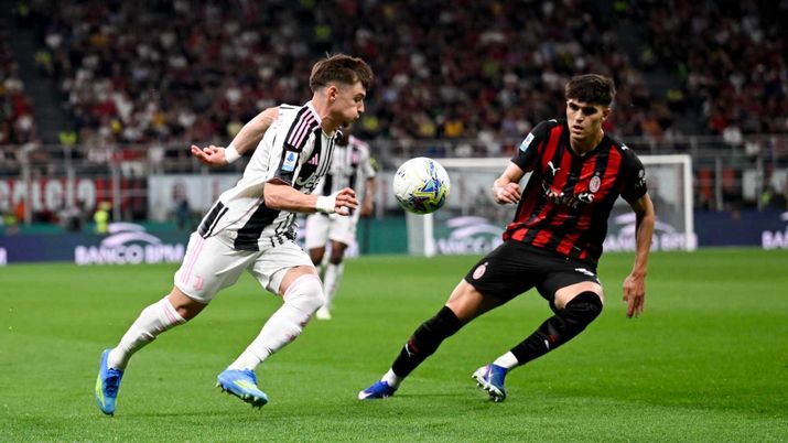 Francisco Conceicao Juventus Davide Bartesaghi AC Milan durante Milan-Juventus di Serie A