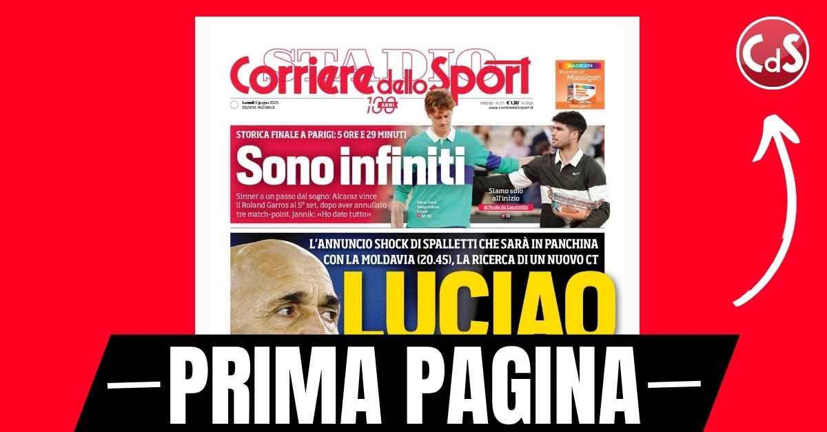 prima pagina corriere dello sport italia spalletti esonerato