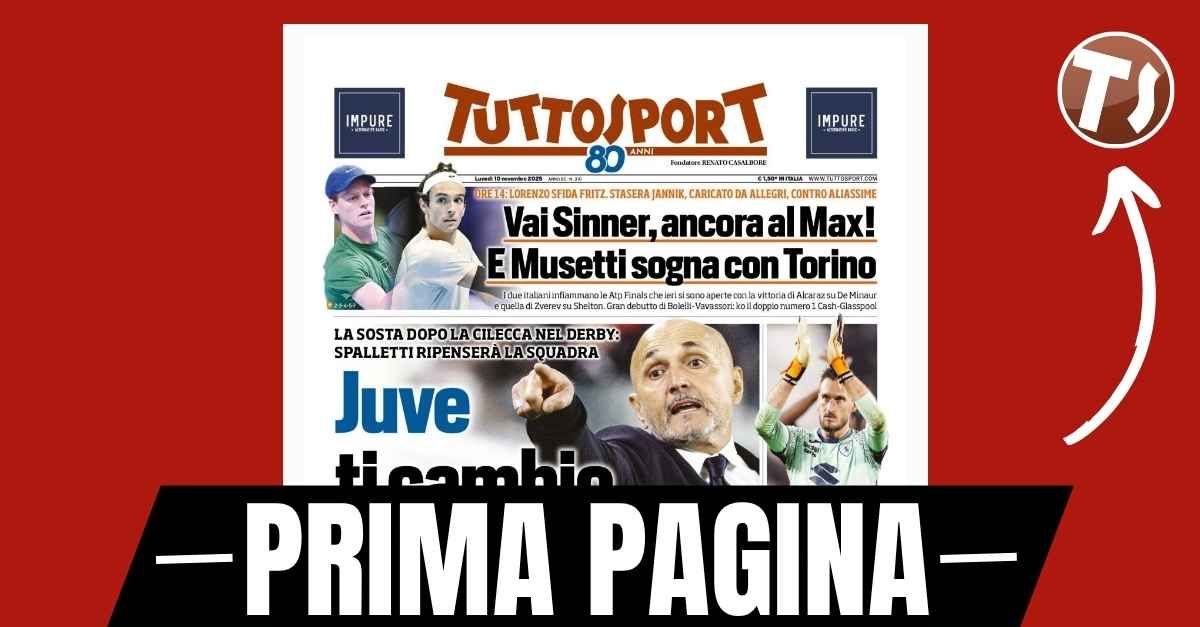 prima pagina tuttosport spalletti ripenser224 la squadra juventus ti cambio cos236